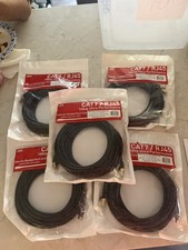 Lot Of (5), 25FT CAT7/RJ45 10Gig Ultra Performance Ethernet LAN & Internet Cable picture