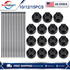 10/12/15Pcs Cable Tie Mounting Clips Magnetic Base with Nylon Zip Ties picture