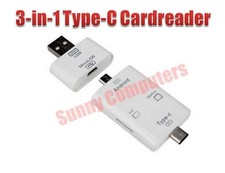 3in1 OTG USB 3.1 Type C + Micro USB + USB2.0 TF SD MS Card Reader for Phone Tab picture