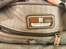 TUMI 15in Laptop Briefcase Nylon Gray/Black Padded Adjustable Shoulder Strap picture