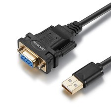 USB to RS232 Serial Adapter FTDI Chip USB 2.0 to DB9 Female Cable 6FT Win Mac picture