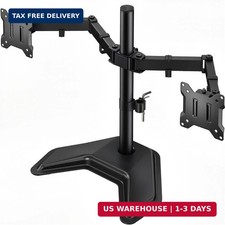monTEK Freestanding Dual Monitor Stand for 17-32
