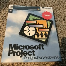 Sealed Microsoft  Project For Windows 95 - NOS Collectible Vintage Software New picture