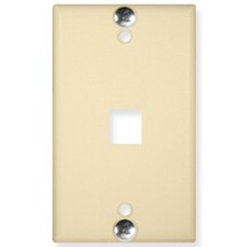 ICC WALL PLATE PHONE FLUSH 1-PORT IVORY IC107FFWIV UPC 633758024990 picture