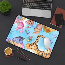 Whimsical Forest Friends Desk Mat | Cute Cartoon Animal Mouse Eeyore Tiger picture