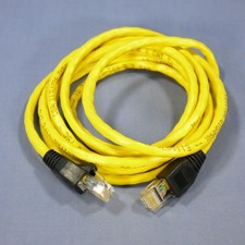 Leviton 5G455-7YW Yellow Cat5e 7ft Ethernet Cable Data Patch Cord Network Booted picture