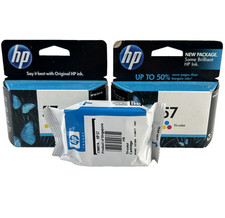 HP 57 Ink Cartridge Lot 3 Tri Color Genuine OEM SEALED C6657 NEW NOS picture