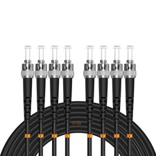 Jeirdus 100ft ST to ST Outdoor Armored 4 Core Singlemode 9/125 Fiber Optic Cable picture