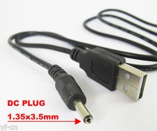 1set USB 2.0 A Male Plug to 1.35 x 3.5mm DC Plug 5V DC Power Cable 3FT/1M picture