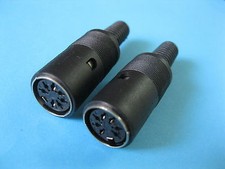 100 pcs Standard DIN Jack 7 Pin Female Connector with Plastic Handle New picture