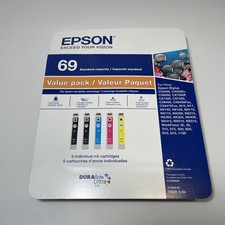 Epson 69 Durabrite Ultra Ink Value Pack Cyan Magenta Yellow 2X Black Exp 02/2017 picture