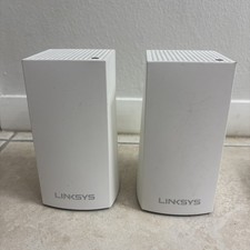 2 Linksys Model No. WHW01 Velop Mesh WiFi Dual Band Routers White  picture