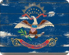 State Flag Of North Dakota Mousepad 7 x 9  Distressed Art Photo mouse pad picture