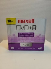 MAXELL 10 PACK COLOR DVD+R 120 MIN 4.7 GB up to MAX 16X SPEED NEW  Sealed - BB61 picture