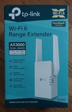 TP Link RE705X AX300X Mesh Range Extender Dual Band WiFi 6 Booster Plus OPEN BOX picture