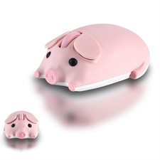 elec Space Cute Pig Design Wireless Mouse Dual Mode Bluetooth & USB Mouse, Silen picture