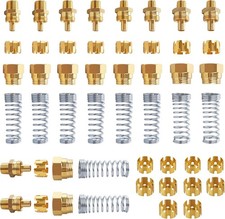 50PCS Brass DOT Air Brake Hose End Fitting Kit,  J1402 Air Brake Fitting Assortm picture
