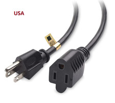 PTC 5' ft 16AWG Power Extension Cord NEMA 5-15P to 5-15R 13A/125V SJT Port Saver picture