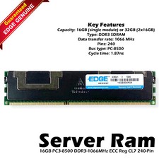 Edge 16GE604R04 16GB PC3-8500 DDR3-1066MHz ECC Reg CL7 240-Pin Server RAM Memory picture