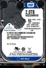 WD20NMVW-11EDZS6 S/N: WXA1A DCM: HHMTJHKB WESTERN DIGITAL 2TB THAILAND MAR 2017 picture