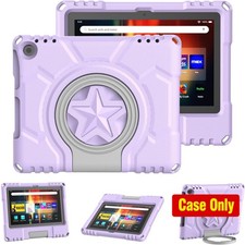 Case for 8in Tablet, Light Purple Handle Stand Cover, Shockproof and Kid-Proof picture