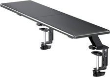 Clamp-on 32 Inch Dual Monitor Desk Mount Riser Shelf Computer Stands  picture