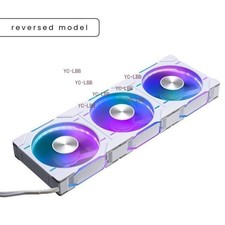 Phanteks D30 REVERSE Fan - WHITE - 3-pack - D30-120 D-RGB picture