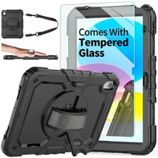 Ambison Case for iPad 11/10.9 inches, Black with Glass Screen Protector picture