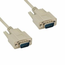 KNTK 25ft DB9 to DB9 Serial Cable Male to Male RS-232 Data Straight Through picture