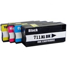 4 Pack NEW GEN HP 711XL Black & Color Ink Cartridge for HP DesignJet T120 T520 picture