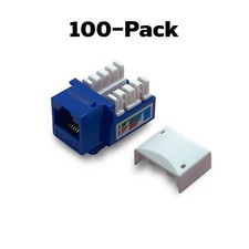 100 x blue CAT6 Keystone Jack rj45 Ethernet jack 110 Punch Down RJ45 picture