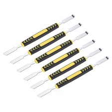 6pcs Small Metal Crowbar Double Head Metal Spudger Pry Bar Opening 6x0.3