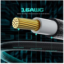 High-Quality Gold-Plated PSU Cables, 16AWG, 30cm picture