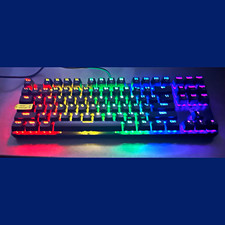 Wired Mechanical Keyboard BLACK By PICTEK/Rainbow Backlit Gaming Keyboard NEWBOX picture