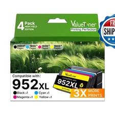 Valuetoner 952XL 4 Pack B/C/M/Y Ink for HP Officejet Pro 8710 8720 7740 picture