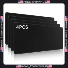 Gaming Mouse Pad Large Extended Desk Mat 31.5x11.8 in Black Cloth Edges Stitched picture