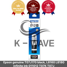 Epson genuine T07J170 black, L8160 L8180 infinite ink 011012 T07K T07J picture