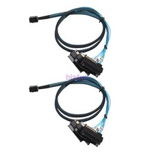 2PCS Mini SAS SFF-8643 to 4 SFF-8482 29pin 15pin SAS Power Cable Connectors @US picture