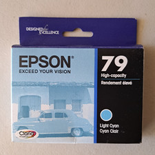 Epson 79 C13T079520 Light Cyan Genuine Ink Artisan 1430 Stylus 1400 EXP 03/29 picture