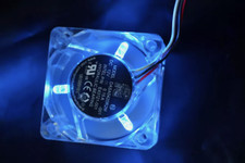 AVC 40mm Crystal 40x40x20mm DC12V 3Pin Blue LED Transparent Fan (Intel OEM Part) picture