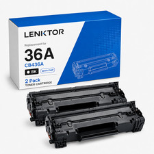 36A CB436A 2PK Toner Cartridge for P1505 P1505n M1120 M1522nf M1550 LaserJet picture