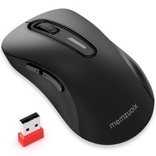 memzuoix 2.4G Wireless Mouse Matte Black 1400 DPI USB Receiver New Portable PC picture
