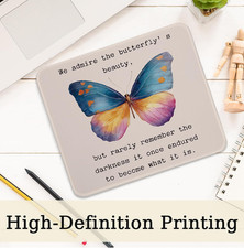 Butterfly Inspirational Mouse Pad, Mental Health Motivational Moth Mouse Pads... picture