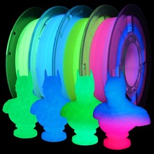 Glow in The Dark 3D Printer Filament Bundle Multicolour Blue Red Yellow Green... picture