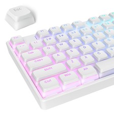 117 Keys Pudding Keycaps PBT Double Shot XDA Profile AntiGrease White Keys picture