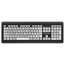 Magnus 325 | Wireless Large Print Full Size Computer Keyboard | High Contrast... picture