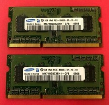 🟩Samsung 2GB (2X1GB) 1Rx8 PC3-8500S Laptop Memory RAM  M471B2873EH1-CF8  picture