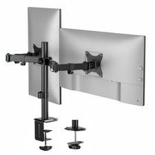 MountIt Dual Monitor Arm Desk Mount Fits 1332 Inch Screen 19.8 lbs VESA picture