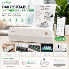 PeriPage P40 Thermal Printer Portable A4 Bluetooth Ink‑Free Printer 2600mAh picture