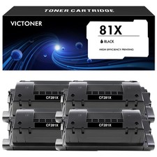 4PK CF281X Black Toner cartridge For HP 81X LaserJet Enterprise M605n M606x 25K picture